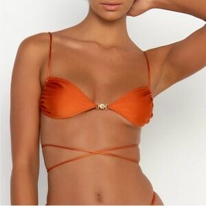 Sommer Swim orange bikini top